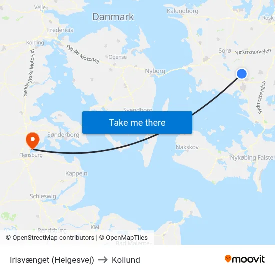 Irisvænget (Helgesvej) to Kollund map
