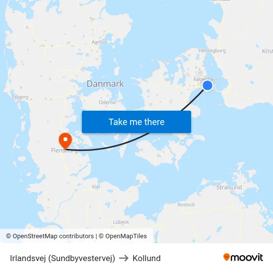 Irlandsvej (Sundbyvestervej) to Kollund map