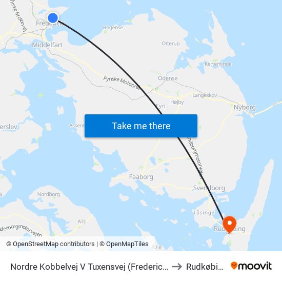 Nordre Kobbelvej V Tuxensvej (Fredericia) to Rudkøbing map