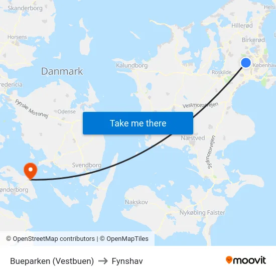 Bueparken (Vestbuen) to Fynshav map