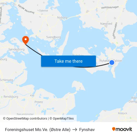 Foreningshuset Mo.Ve. (Østre Alle) to Fynshav map