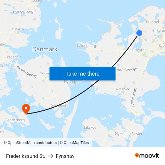 Frederikssund St. to Fynshav map