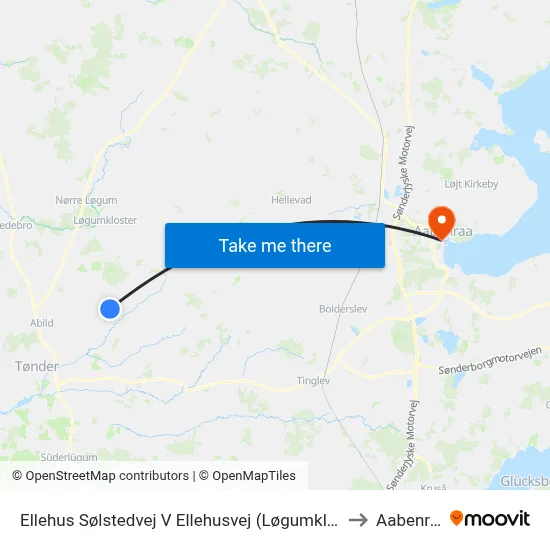 Ellehus Sølstedvej V Ellehusvej (Løgumkloster) to Aabenraa map
