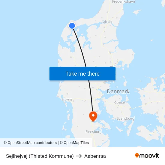 Sejlhøjvej (Thisted Kommune) to Aabenraa map