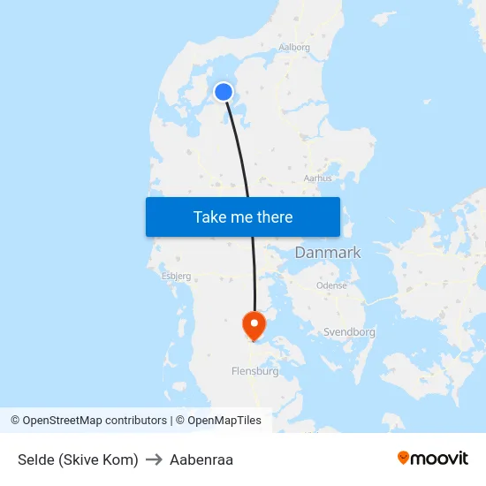 Selde (Skive Kom) to Aabenraa map
