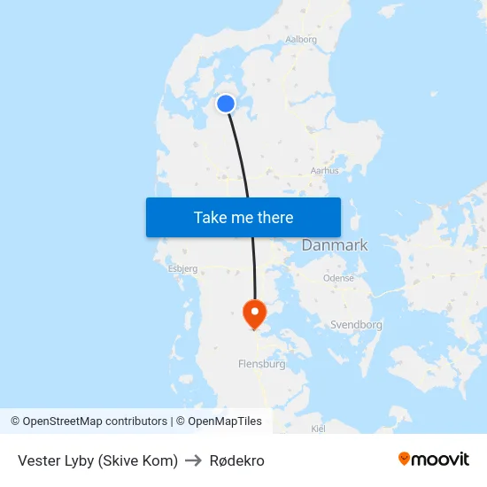 Vester Lyby (Skive Kom) to Rødekro map