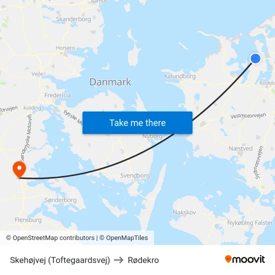 Skehøjvej (Toftegaardsvej) to Rødekro map