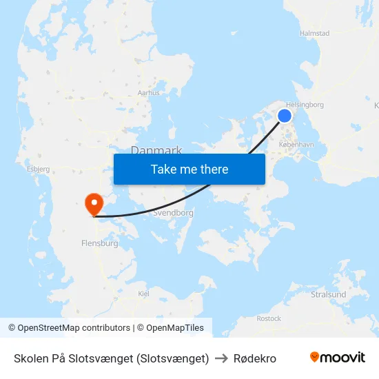 Skolen På Slotsvænget (Slotsvænget) to Rødekro map