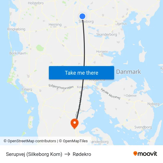 Serupvej (Silkeborg Kom) to Rødekro map
