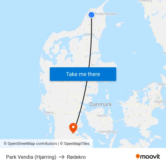 Park Vendia (Hjørring) to Rødekro map