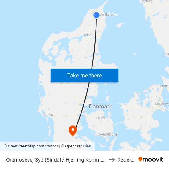 Oremosevej Syd (Sindal / Hjørring Kommune) to Rødekro map
