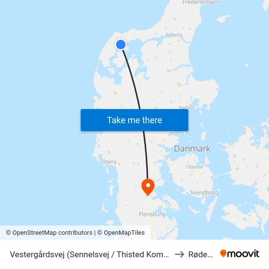 Vestergårdsvej (Sennelsvej / Thisted Kommune) to Rødekro map