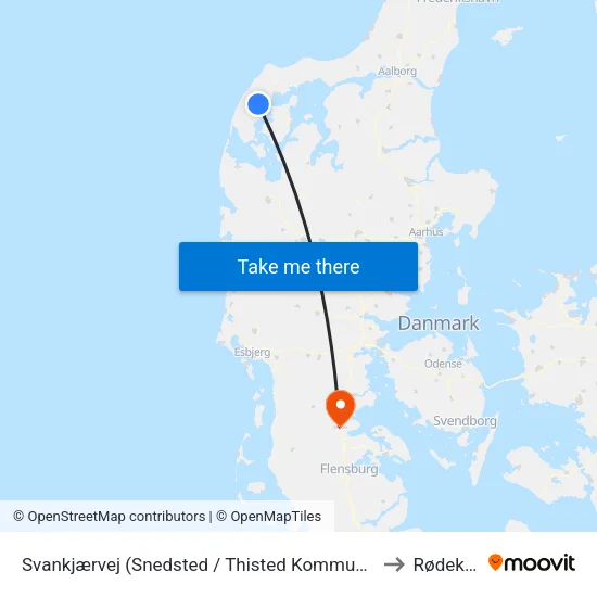 Svankjærvej (Snedsted / Thisted Kommune) to Rødekro map