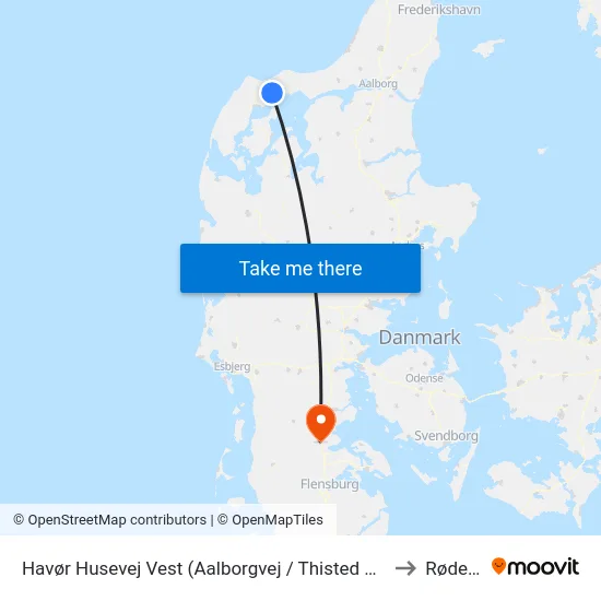 Havør Husevej Vest (Aalborgvej / Thisted Kommune) to Rødekro map