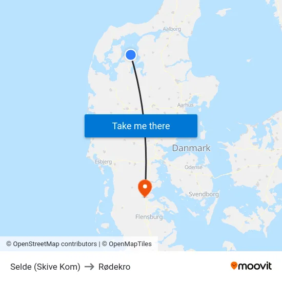Selde (Skive Kom) to Rødekro map