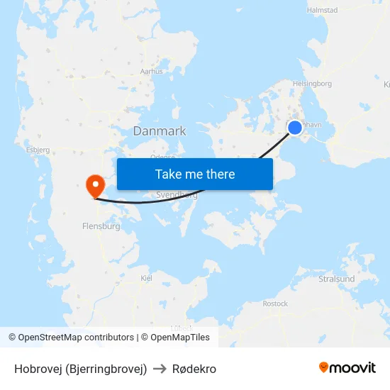 Hobrovej (Bjerringbrovej) to Rødekro map