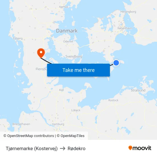 Tjørnemarke (Kostervej) to Rødekro map