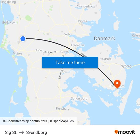 Sig St. to Svendborg map