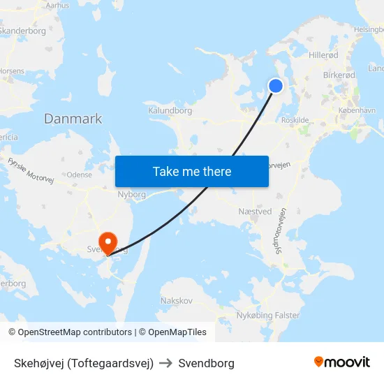 Skehøjvej (Toftegaardsvej) to Svendborg map