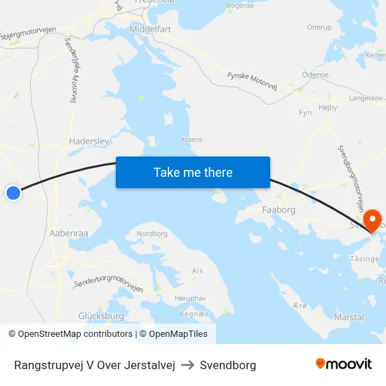 Rangstrupvej V Over Jerstalvej to Svendborg map