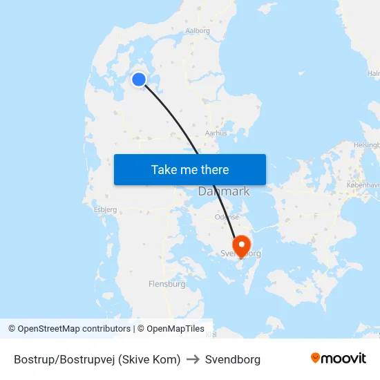 Bostrup/Bostrupvej (Skive Kom) to Svendborg map