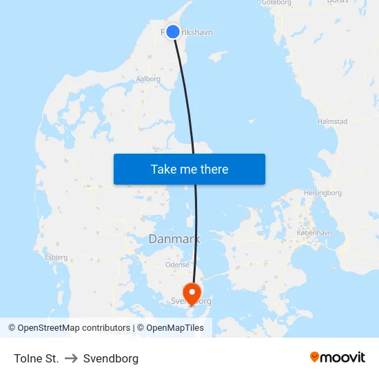 Tolne St. to Svendborg map