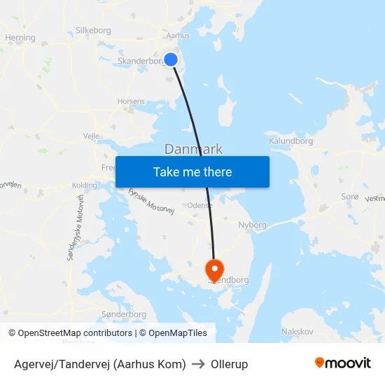 Agervej/Tandervej (Aarhus Kom) to Ollerup map