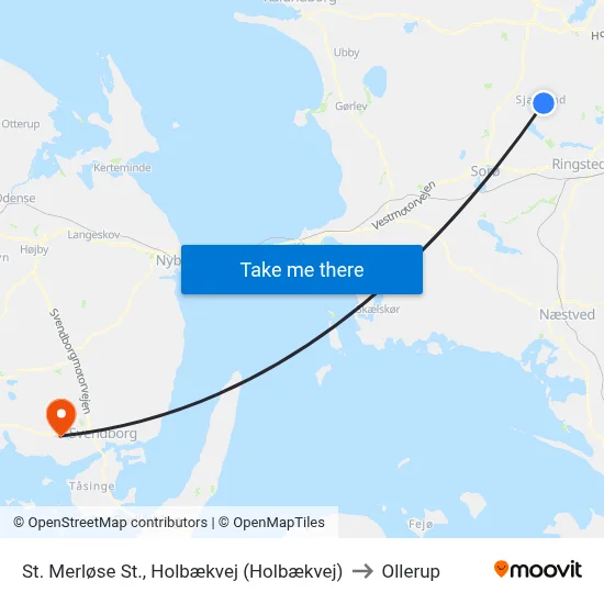 St. Merløse St., Holbækvej (Holbækvej) to Ollerup map