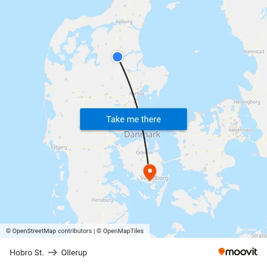 Hobro St. to Ollerup map
