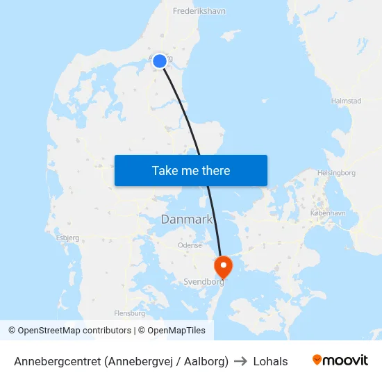 Annebergcentret (Annebergvej / Aalborg) to Lohals map