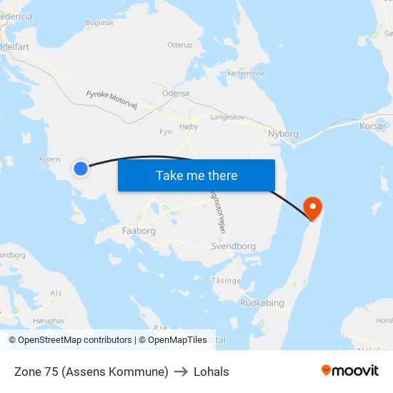 Zone 75 (Assens Kommune) to Lohals map