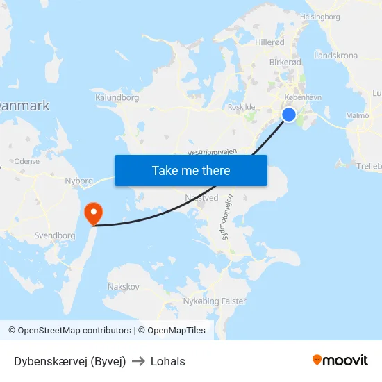 Dybenskærvej (Byvej) to Lohals map