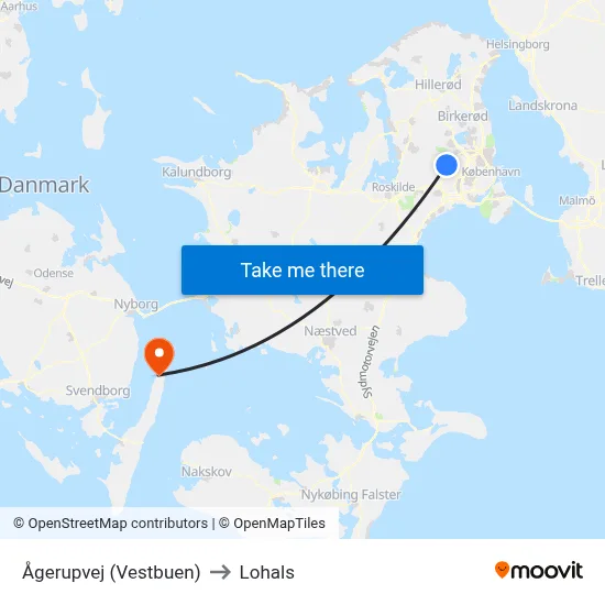 Ågerupvej (Vestbuen) to Lohals map