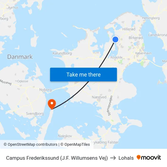 Campus Frederikssund (J.F. Willumsens Vej) to Lohals map
