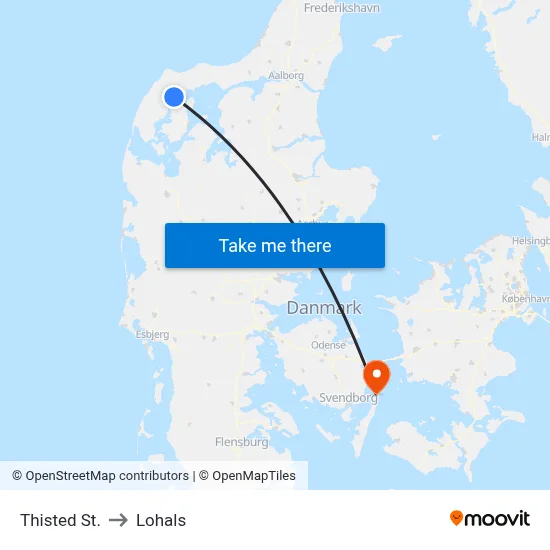 Thisted St. to Lohals map