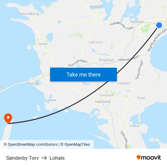 Sønderby Torv to Lohals map