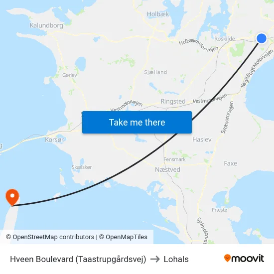 Hveen Boulevard (Taastrupgårdsvej) to Lohals map