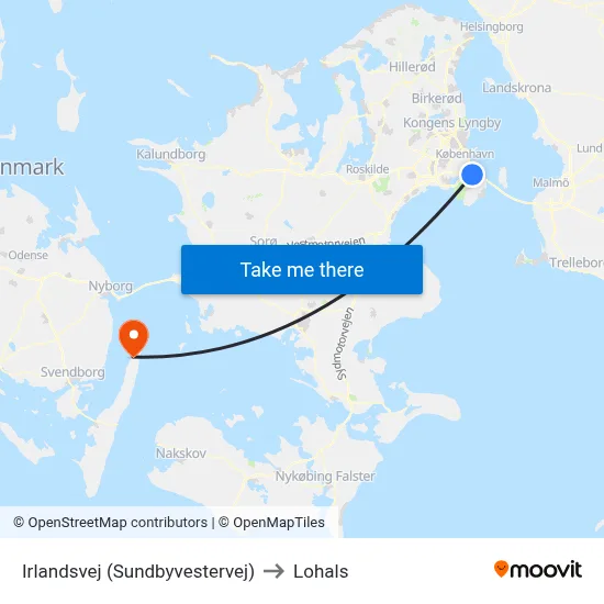 Irlandsvej (Sundbyvestervej) to Lohals map