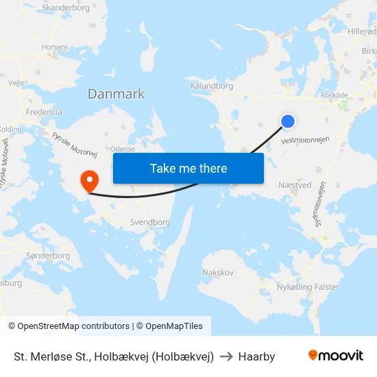 St. Merløse St., Holbækvej (Holbækvej) to Haarby map