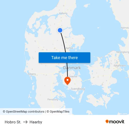 Hobro St. to Haarby map