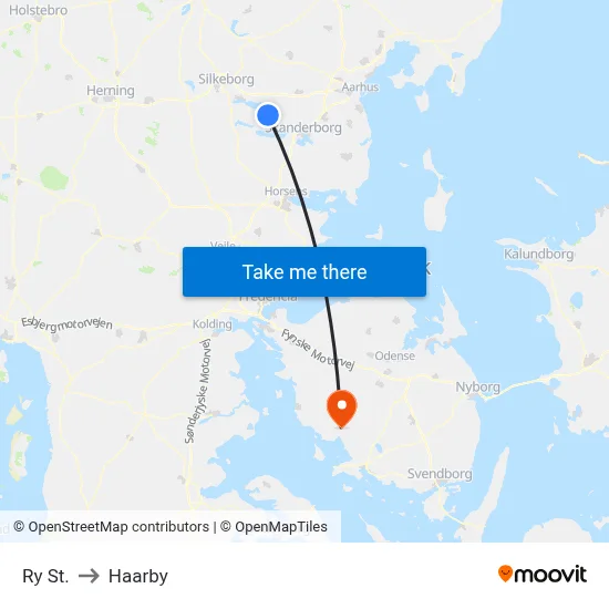 Ry St. to Haarby map