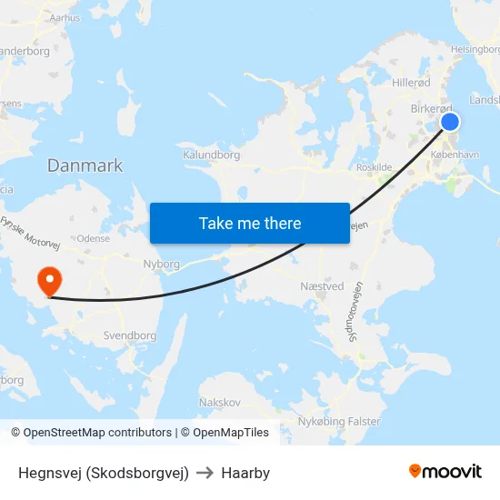 Hegnsvej (Skodsborgvej) to Haarby map