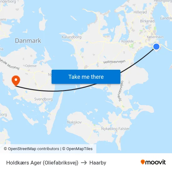 Holdkærs Ager (Oliefabriksvej) to Haarby map