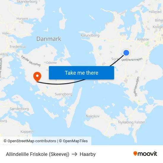 Allindelille Friskole (Skeevej) to Haarby map