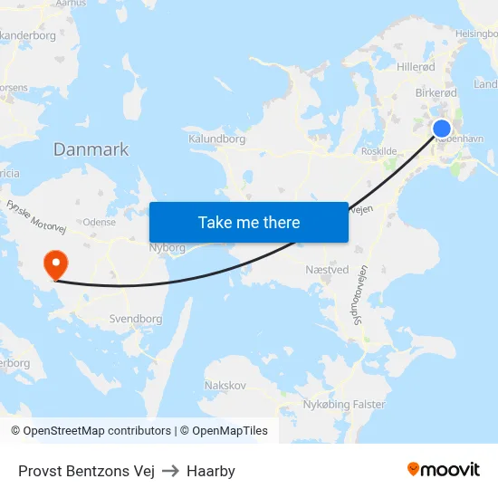 Provst Bentzons Vej to Haarby map