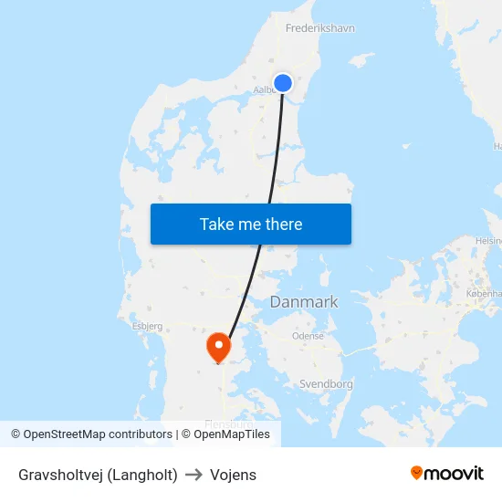 Gravsholtvej (Langholt) to Vojens map