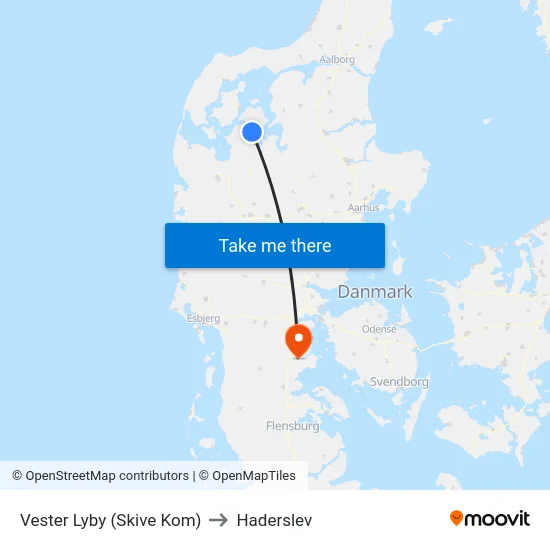 Vester Lyby (Skive Kom) to Haderslev map