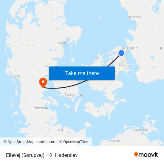 Ellevej (Sørupvej) to Haderslev map