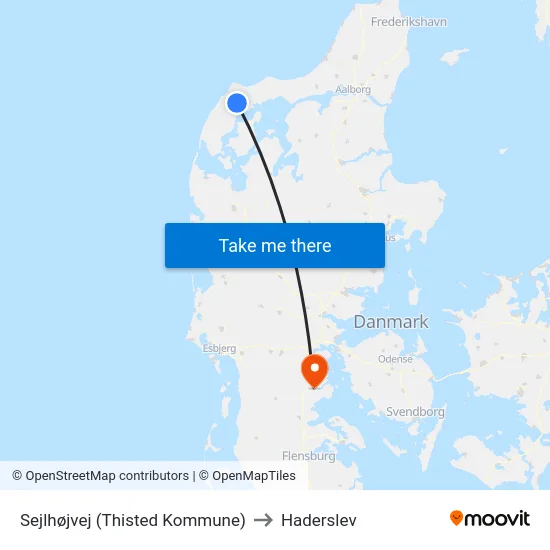Sejlhøjvej (Thisted Kommune) to Haderslev map
