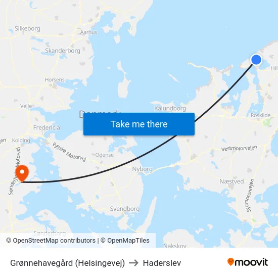 Grønnehavegård (Helsingevej) to Haderslev map